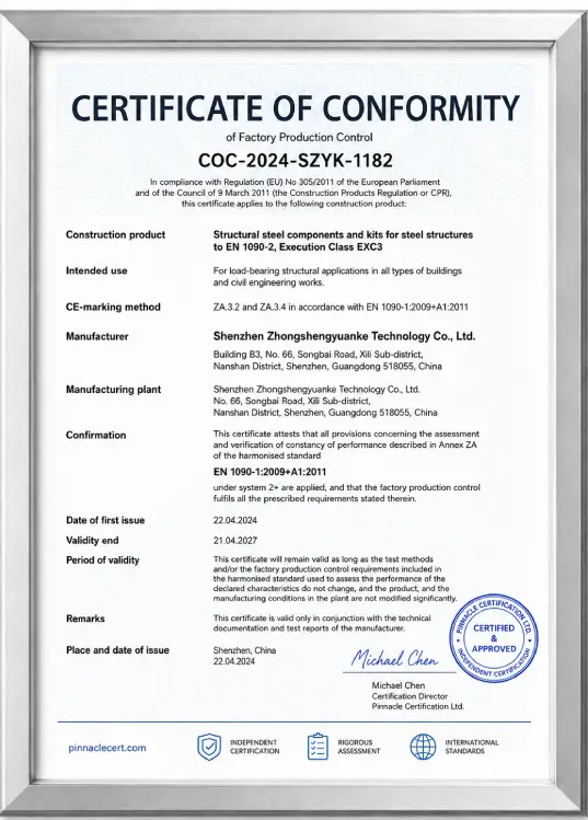 Certification document 2
