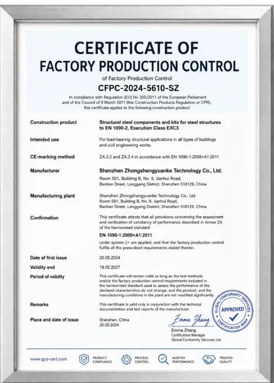 Certification document 5