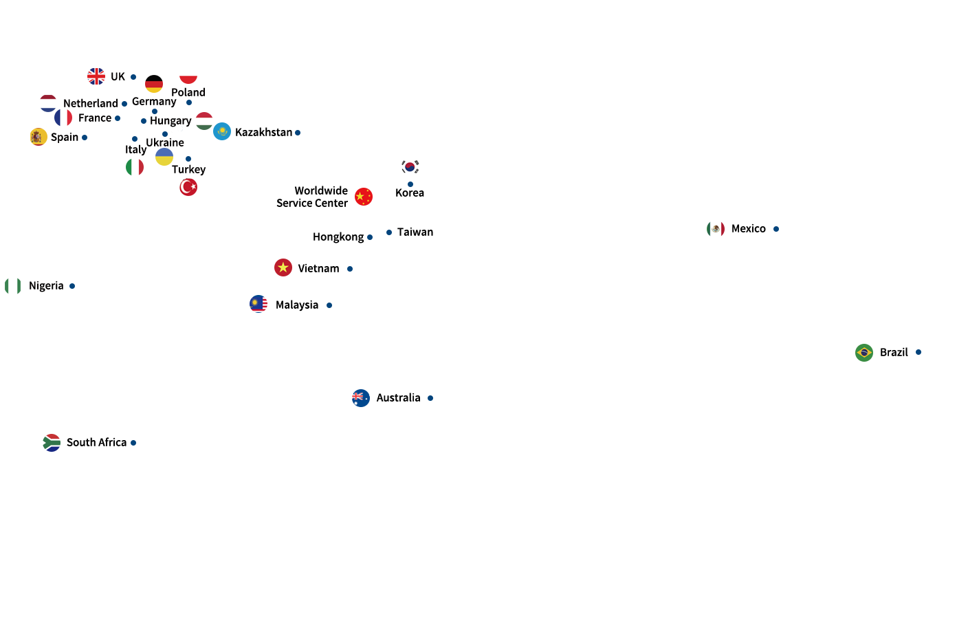 Global Presence Map Overlay